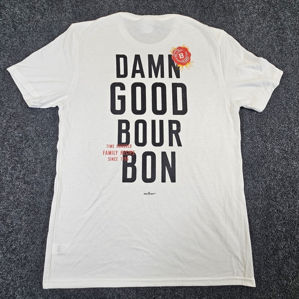 Jim Beam Bourbon Whiskey‎ White T-Shirt Size Medium